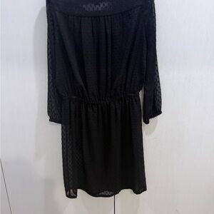 DKNY Elegant Black Sheer Dress